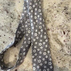 Gray Floral Tie